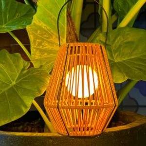 Lámpara Solar LED IP65 Impermeable, Colgante, de Doble Capa, ABS, Decorativa, con Luz Blanca Cálida para Jardín, Patio Exterior - Product Image 3