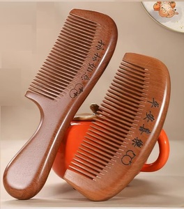 Venta directa de fábrica, peine de <span class=keywords><strong>madera</strong></span> de melocotón viejo de alta calidad, antiestático, evita la pérdida de cabello, peine de belleza - Product Image 5