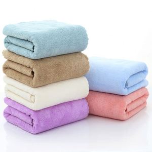 Serviette de bain en microfibre épaisse, durable, douce, à séchage rapide, absorbante, de couleur unie, serviette de sport multi-usages pour la maison - Product Image 3
