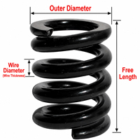 Ressorts de compression hélicoïdaux de précision en acier inoxydable et acier au carbone, 8mm-14mm, robustes, pour machines minières