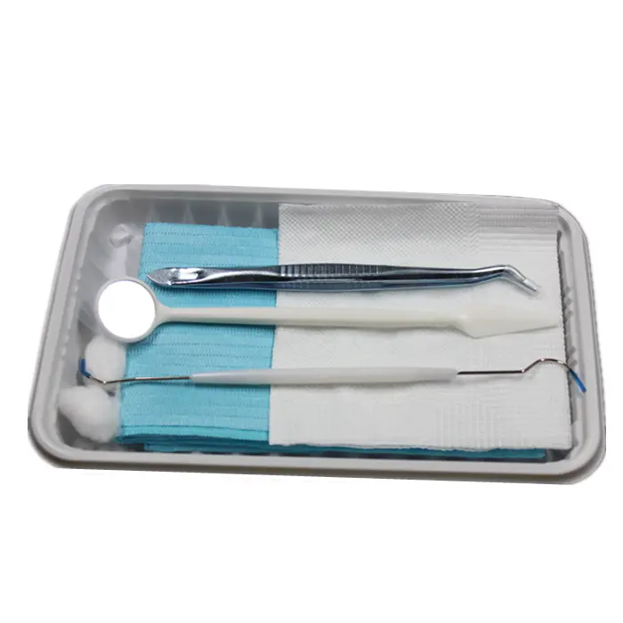 عيادة الأسنان مستهلكات أدوات الفحص اليد يمكن التخلص منها طقم الأسنان