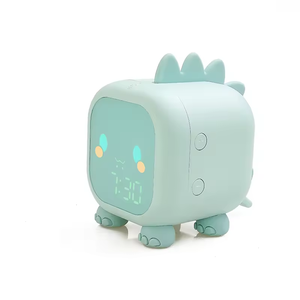 Luz Nocturna LED Moderna para Dormitorio, con Diseño de <span class=keywords><strong>Dinosaurio</strong></span> <span class=keywords><strong>Travieso</strong></span> de Silicona, USB, Azul, con Función de Entrenador de Sueño y Despertador para Niños - Product Image 5