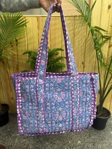 กระเป๋าโท้ทสีสันสดใส กระเป๋าช้อปปิ้ง/กระเป๋าสะพายไหล่ กระเป๋าผ้าควิลท์สำหรับผู้หญิง กระเป๋าเดินทางวีคเอนเดอร์ กระเป๋าถือ กระเป๋าโท้ทแฮนด์เมด - Product Image 2