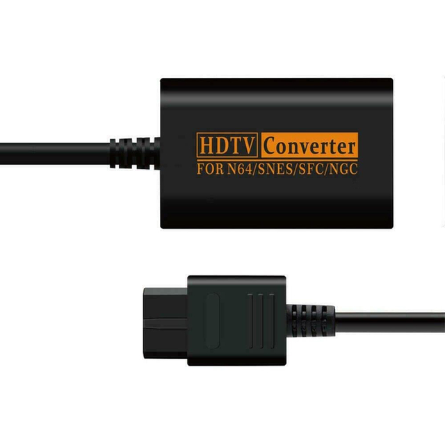 N64 to HD Converter, HD-Link Cable Adapter for N64 Compatible with for Nintendo 64/ Game  SNES/NGC/SFC/N64 Plug and Play