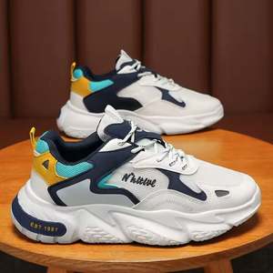 Chaussures de sport décontractées pour hommes avec semelle épaisse antidérapante à lacets et chaussures de course respirantes en maille antidérapante - Product Image 2