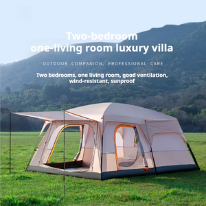 Family <strong>Camping</strong> <strong>Tarp</strong> Tent with Rooms 2 Bedroom 1 Living Room Waterproof Big Cabin Tents for 4-12 Person Outdoor Glamping <strong>Shelter</strong> - Product Image 2