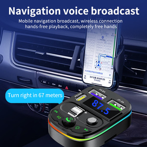 Máy nghe nhạc MP3 di động C15 BT, bộ phát không dây, bộ điều chế <span class=keywords><strong>FM</strong></span> rảnh tay, thẻ TF, bộ sạc <span class=keywords><strong>USB</strong></span> kép, hỗ trợ Bluetooth, đầu nối tẩu thuốc - Product Image 4