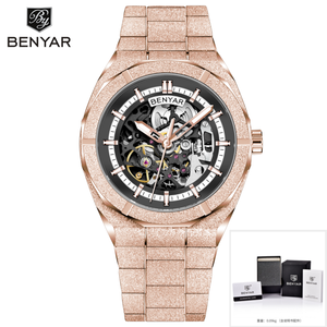 Reloj de Pulsera Benyar BY-5212 de Acero Inoxidable para Hombre, Reloj de Lujo, Automático, Mecánico, Resistente al Agua, con Caja - Product Image 2