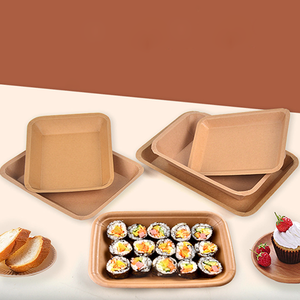 Bandeja Desechable Cuadrada para Comida de Fiesta Estilo Occidental, Multiestándar, Resistente al Aceite y al Agua, Papel Kraft, Logotipo Personalizado, <span class=keywords><strong>BIOPACK</strong></span>, para Frituras - Product Image 6