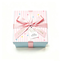 Caja de Regalo de Papel Kraft Personalizada con Cinta Rosa, Caja de Regalo Gruesa y Reciclable para Regalos Corporativos y Venta al por Menor