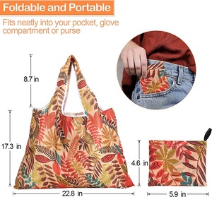 Bolsa de Compras Plegable Reutilizable, Expandible, Resistente, de Poliéster RPET Ecológico con Logotipo Personalizado - Product Image 2