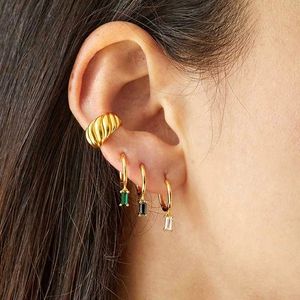 Nouveau personnalisé luxe rectangulaire Zircon boucles d'oreilles Simple mode femmes exquis bijoux cadeau - Product Image 2
