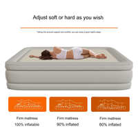 Matelas pneumatique Queen Size nouveau matériau tissu à point de goutte pompe intégrée lit d'air gonflable Portable pour Camping maison pliable