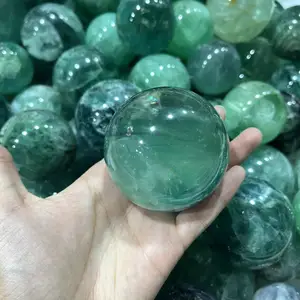 Wholesale High Quality Natural Crystal Quartz Green Fluorite Ball Fluorite Sphere For Decor