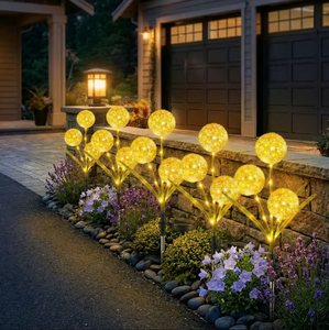 Lampes solaires LED imperméables en forme de pissenlit pour jardin, patio et allée - Product Image 5