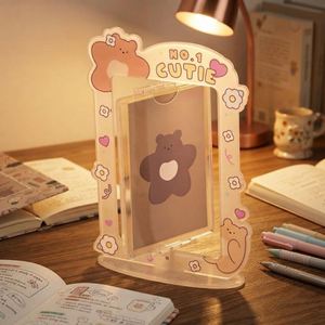 Letrero de pie personalizado con efecto arena movediza, tarjeta transparente creativa, decoración de escritorio, artículos de anime de estrellas, plástico, dibujos animados, música - Product Image 2