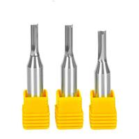 Haute Performance 1/2 tige 4/5/6mm TCT 2 cannelures 45 Helix Angle DLC enduit droit mèches de routeur en carbure coupe du bois personnalisée