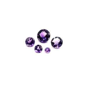 Catégorie de produit Pierre gemme lâche facettée ronde d'améthyste africaine naturelle 3mm-7mm - Product Image 5