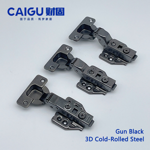 Modern design 3D-geweerzwart Baosteel verstelbaar soft-close hydraulisch stil ecologisch scharnier voor slaapkamer, woonkamer en kasten - Product Image 1