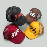 Casquette Trucker en Mousse 5 Panneaux Qualité OEM ODM 1.1 avec Logo Brodé en Relief 3D Personnalisé pour Grossistes Usine BSCI Prix Streetwear