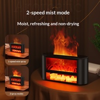 Nouveau modèle de diffuseur d'arômes à flamme de cheminée, machine à parfum de table télécommandée, lampe d'ambiance sept couleurs avec minuterie