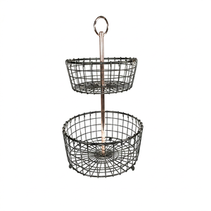 Royal Design Black Powder Coated Finishing Fruit Vegetable Container <b>Basket</b> - Product Image 1