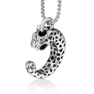 Collar con colgante de guepardo, acero inoxidable, diseño de animales, joyería de moda para hombre SP753 - Product Image 1