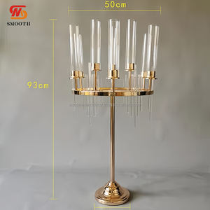 Porte-bougie décoratif en métal unique, vente chaude, centre de table, chandelier pour décoration de mariage - Product Image 6