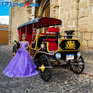 Charrette de mariage électrique de style européen sans chevaux, chariot de tourisme à 6 places avec pneus en caoutchouc massif à vendre - Product Image 2