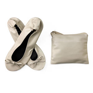 Zapatos planos de novia para mujer, zapatilla de ballet plegable de bailarina plana rosa para <span class=keywords><strong>boda</strong></span>, envío gratis - Product Image 2