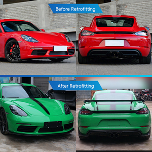 Kit de carrocería para modificación de coche 2012-2016: parachoques delantero, labio delantero de fibra de carbono, faldones laterales, guardabarros, labio trasero decorativo para 718 - Product Image 2