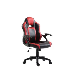 Meist personalisiertes Design Rennstil Gaming-Rocker-Sessel Schaukelstuhl Bürotisch Eisen echtes Leder kommerzielle Möbel