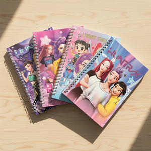 Ensemble <span class=keywords><strong>de</strong></span> carnets Kpop Demon Hunter Anime - Journal mignon à spirales pour étudiants, fournitures <span class=keywords><strong>de</strong></span> bureau, cadeau aléatoire 1/2/4 pièces - Product Image 3