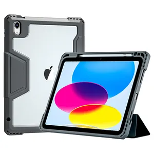 Casing untuk Ipad 10 Gen 10.9 inci dengan pemegang pena bahan penutup casing Tablet penutup casing Ipad