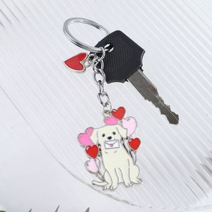 Llavero de Metal Personalizable con Colgante en Forma de Corazón de San Bernardo Yorkshire, Decoración para Bolsos, Lindo Llavero de Metal para Mascotas - Product Image 3