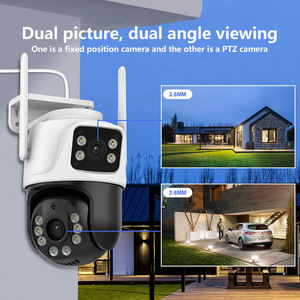 야간 투시 스마트 6MP 3K CCTV 네트워크 무선 야외 보안 WiFi 카메라 건 및 볼 듀얼 렌즈 카메라 - Product Image 2