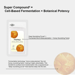 Masque facial en feuille de miel fermenté à marque privée OEM ODM, naturel, biologique, sans conservateur, hydratant, anti-rides, soin de la peau - Product Image 3