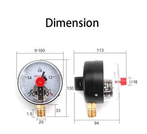 चीन दबाव गेज चुंबकीय रूप से सहायता प्राप्त विद्युत दबाव गेज तेल वायु मानोमीटर दबाव गेज स्टेनलेस स्टील - Product Image 3