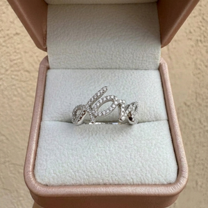 Meilleur cadeau pour elle, bijoux romantiques pour <span class=keywords><strong>la</strong></span> Saint-Valentin, argent 925, hip-hop, VVS1, moissanite complète, bague <span class=keywords><strong>de</strong></span> promesse avec inscription 'love' - Product Image 3