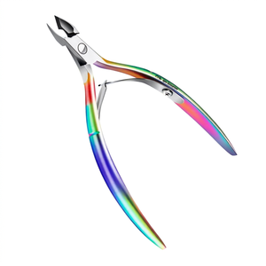 Professional Double Nail Clipper Cuticle Nippers 5 Color Options Curved Blade Stainless Steel Eco-friendly Beauty <b>Tool</b> - Product Image 1
