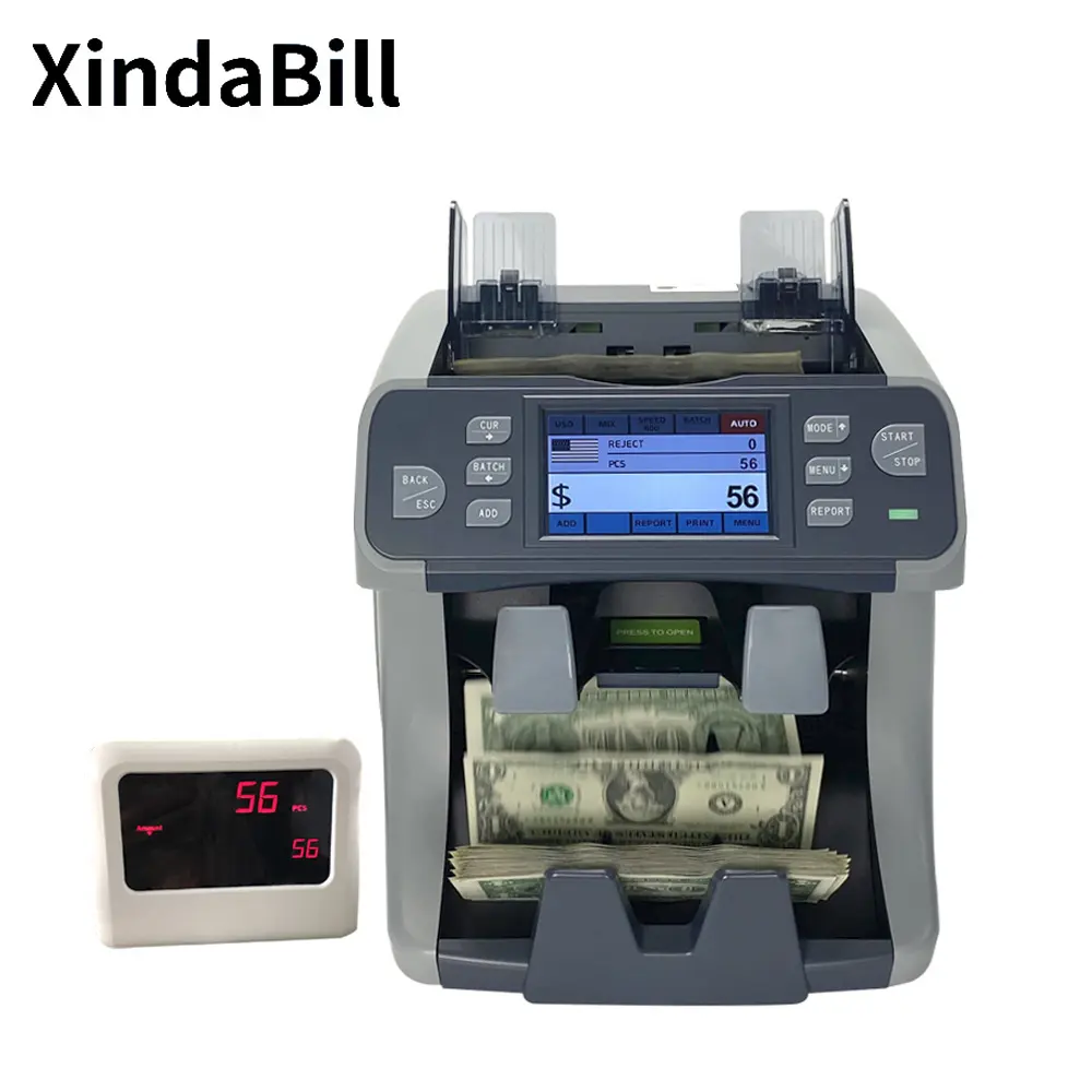 Compteur de billets automatique Portable à valeur mixte, nouveau Design, détecteur de fausse monnaie, compteur de billets 450X
