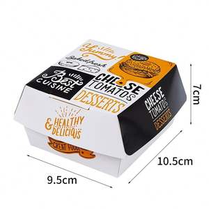 Boîte d'emballage personnalisée pour frites, hamburgers et fast-food, biodégradable, en papier kraft - Product Image 3