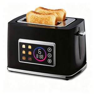 Pantalla táctil a Color inteligente barato 2 rebanadas <span class=keywords><strong>tostadora</strong></span> carcasa de plástico Control de tostado ajustable <span class=keywords><strong>tostadora</strong></span> eléctrica autocentrante - Product Image 1