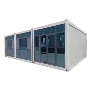 Oficina de contenedores prefabricada moderna de 20 pies/sala de exposición de contenedores Casas de exhibición de cabina móvil modular