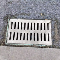 Grille de drainage en acier résistante, couvercle d'égout invisible pour usines industrielles