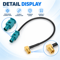 Câble adaptateur coaxial RF FAKRA à angle droit pour module radio de navigation GPS automobile, antenne OEM