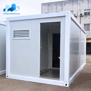 Nhà Cung Cấp Dễ Dàng Lắp Ráp Prefab Phẳng Gói Container Nhà Bánh Sandwich Bảng Điều Chỉnh Đúc Sẵn Nhà Vệ Sinh Cho Algeria Uganda