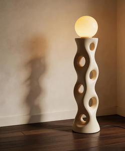 Lampe de sol LED moderne en PETG, lumière blanche froide E26, hauteur réglable, grande taille, style sculptural - Product Image 5