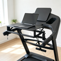 Support de bureau réglable en aluminium AromaNano pour ordinateur portable, fixation pour tapis de course, station de travail avec fixation/démontage facile, noir