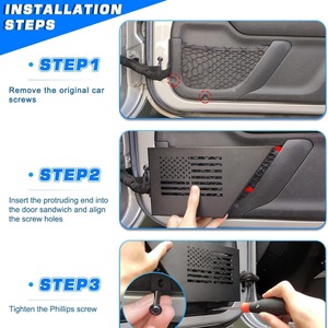 Jeep Wrangler JK Front Door Storage Box Aluminum Alloy Waterproof Pressure Resistant <b>Interior</b> Modification <b>Accessory</b> - Product Image 4
